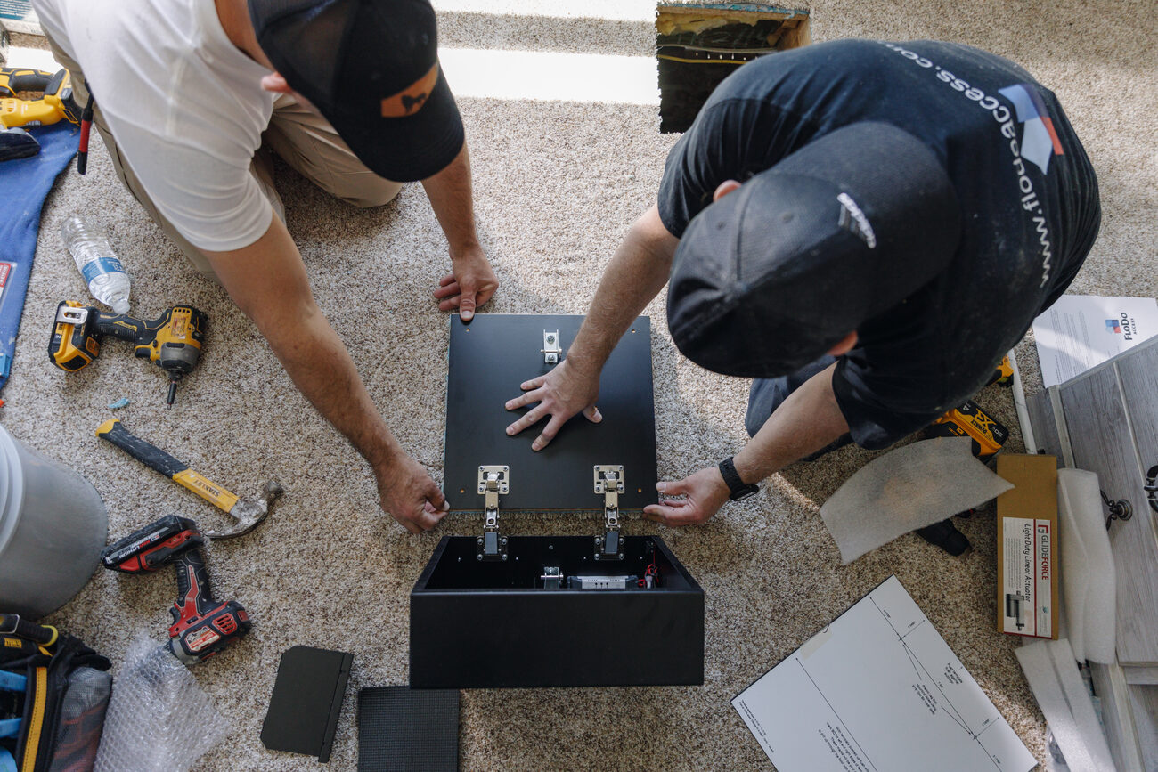 Installing the FloDo floor access door
